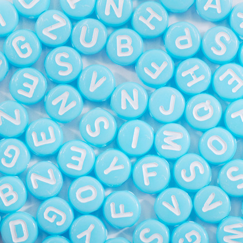 SB6262 plastic acrylic letter initial 4*7mm 500g A to Z 26 alphabet beads for jewelry DIY