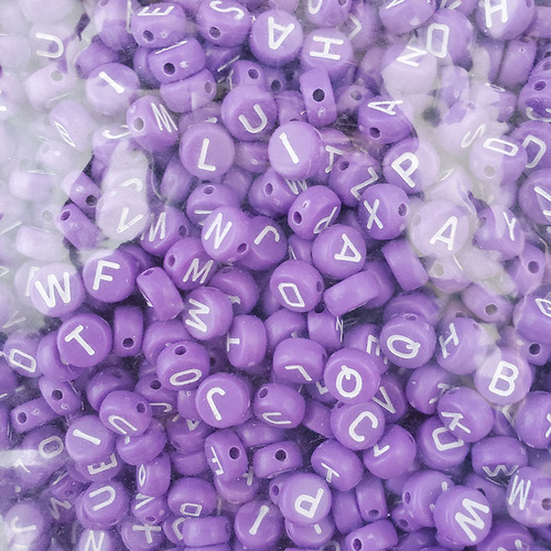 SB6262 plastic acrylic letter initial 4*7mm 500g A to Z 26 alphabet beads for jewelry DIY