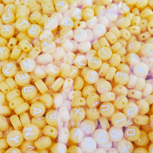 SB6262 plastic acrylic letter initial 4*7mm 500g A to Z 26 alphabet beads for jewelry DIY