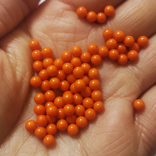 4mm Solid Color Acrylic Round Beads No Hole single and mix color