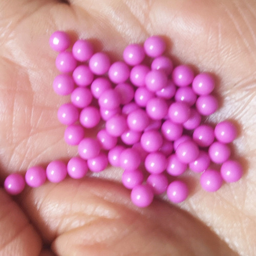 4mm Solid Color Acrylic Round Beads No Hole single and mix color