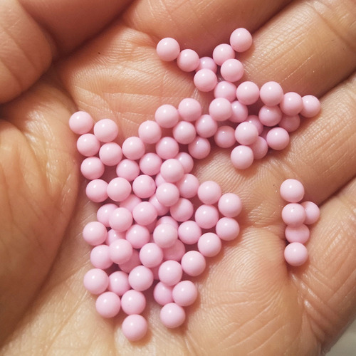 4mm Solid Color Acrylic Round Beads No Hole single and mix color