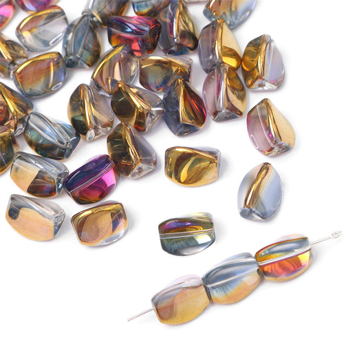  Electroplated Crystal Faceted Beads For Bracelet Making Glass Beads Crystal DIY Irregular Beads