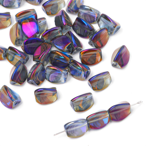  Electroplated Crystal Faceted Beads For Bracelet Making Glass Beads Crystal DIY Irregular Beads