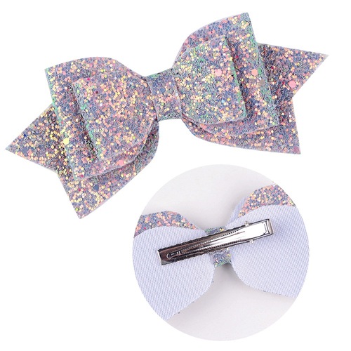 Children Sequin Headwear Large Size Swallowtail Bow Knot Edge Clamp Top Clamp Princess Head Flower Hairpin*3 pcs random