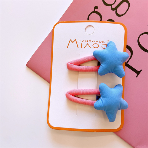 New children's spring solid color barrettes girls' baby fabric XINGXBBBaby clip bang side clip hairpin