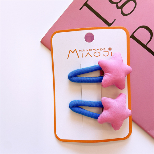 New children's spring solid color barrettes girls' baby fabric XINGXBBBaby clip bang side clip hairpin