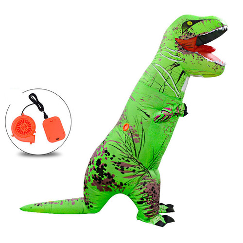 Party Cosplay T-rex Mascot Dino Costume Trex Blow up Suit Inflatable T Rex Dinosaur Costume Halloween for Adult