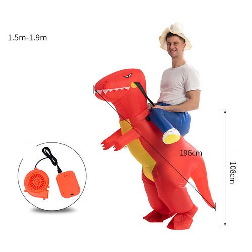 Party Cosplay T-rex Mascot Dino Costume Trex Blow up Suit Inflatable T Rex Dinosaur Costume Halloween for Adult