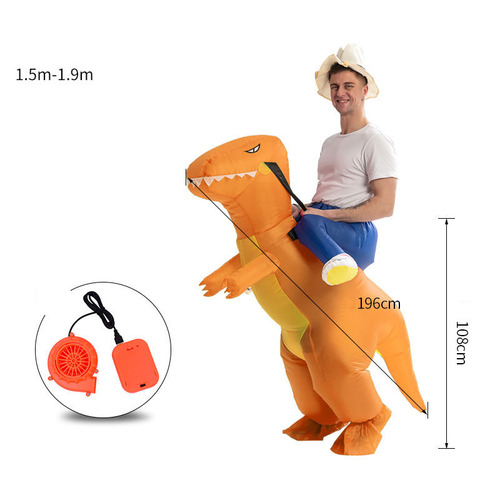 Party Cosplay T-rex Mascot Dino Costume Trex Blow up Suit Inflatable T Rex Dinosaur Costume Halloween for Adult