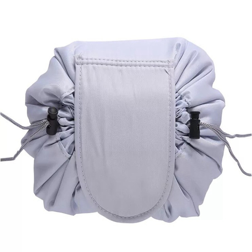 Popular  stock style Portable Lazy Drawstring Make Up Bag Large Travel Cosmetic Bag for female