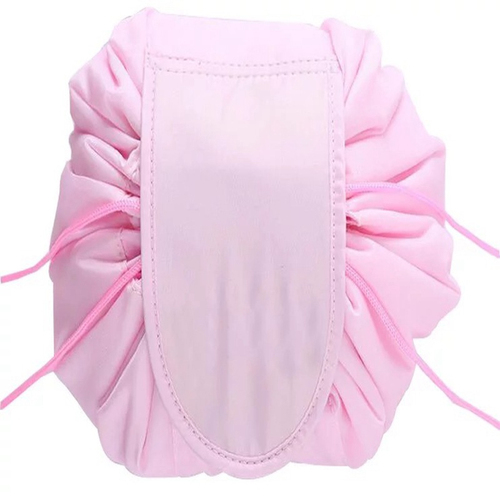 Popular  stock style Portable Lazy Drawstring Make Up Bag Large Travel Cosmetic Bag for female