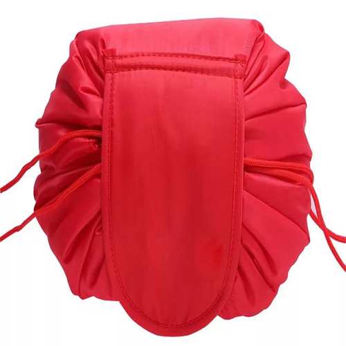 Popular  stock style Portable Lazy Drawstring Make Up Bag Large Travel Cosmetic Bag for female