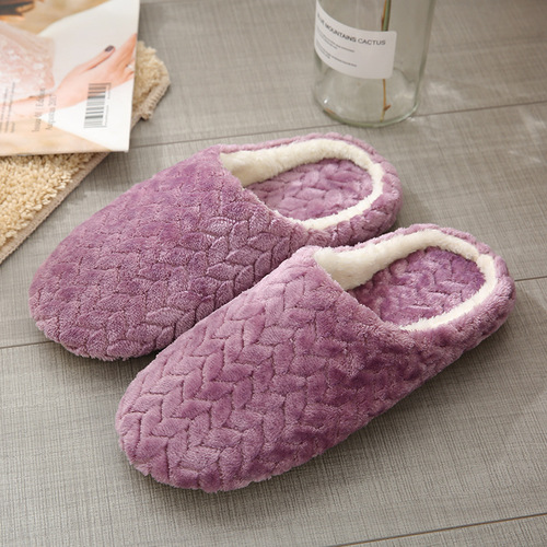 Women Indoor Slippers Warm Plush Home Slipper Autumn Winter Shoes Woman House Flat Floor Soft Slides for Ladies