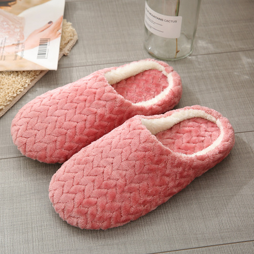 Women Indoor Slippers Warm Plush Home Slipper Autumn Winter Shoes Woman House Flat Floor Soft Slides for Ladies