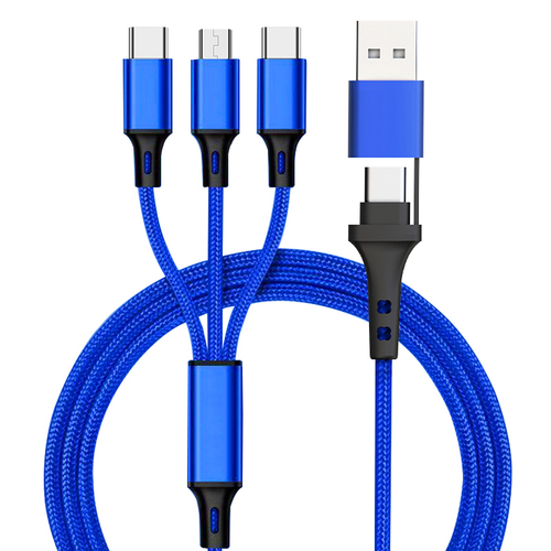 In Stock Fast Charging Kable 3a Nylon Braided Cable Micro Kabel USB C to USB C to Type C Multi Charger Cable PD 60W 2 in