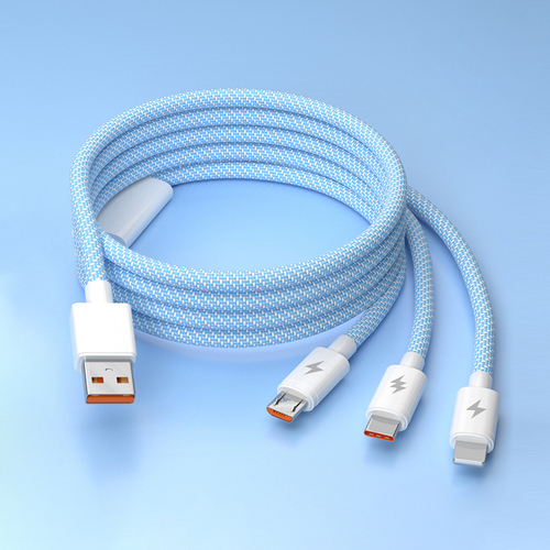 20% Off  Macaron Phone Charger Cable Braided Universal Multi 3 In 1 Tipo C Charging Cord Usb Cable With Usb C For Iphone