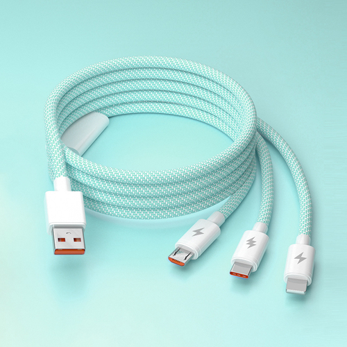 20% Off  Macaron Phone Charger Cable Braided Universal Multi 3 In 1 Tipo C Charging Cord Usb Cable With Usb C For Iphone