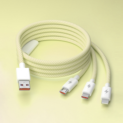 20% Off  Macaron Phone Charger Cable Braided Universal Multi 3 In 1 Tipo C Charging Cord Usb Cable With Usb C For Iphone