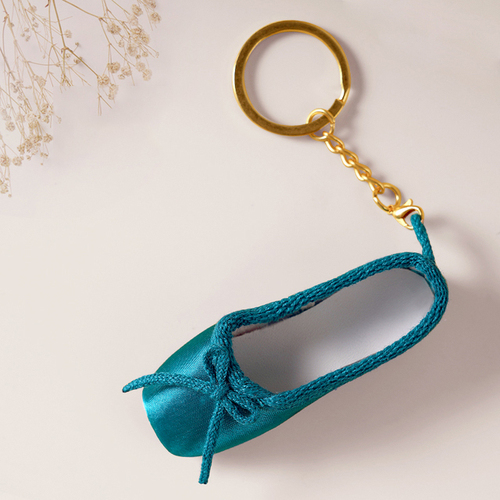 Handmade Mini Satin Pointe Shoes Keyring Ballet Shoes Keychain Bag Pendant Accessories