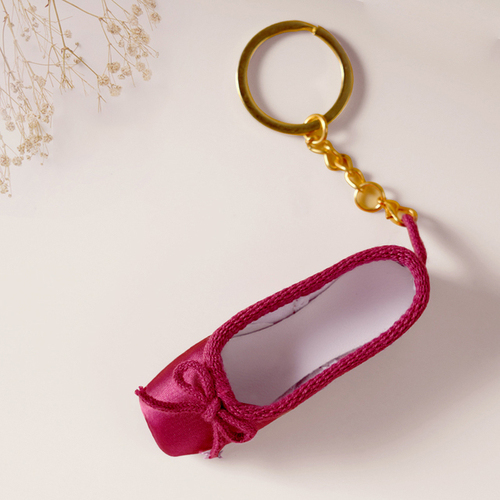Handmade Mini Satin Pointe Shoes Keyring Ballet Shoes Keychain Bag Pendant Accessories