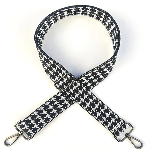 38mm black hook Jacquard bag Strap Accessories Single shoulder diagonal span adjustable replacement strap