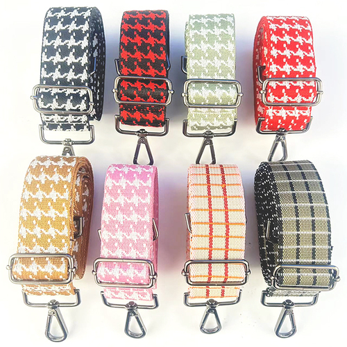 38mm black hook Jacquard bag Strap Accessories Single shoulder diagonal span adjustable replacement strap