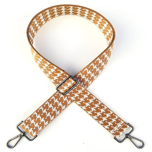 38mm black hook Jacquard bag Strap Accessories Single shoulder diagonal span adjustable replacement strap