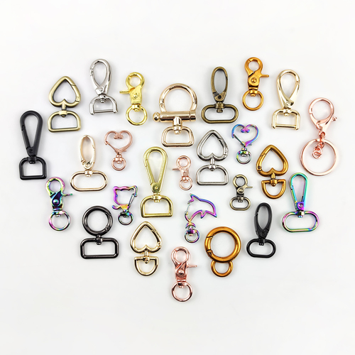 DP004 Bag Accessories stainless steel Handbag Hardware Rainbow Rose Gold swivel Snap Lobster Clasps Swivel Hook brass fo