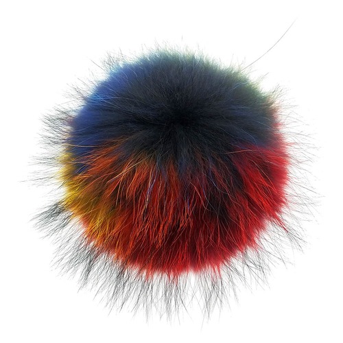 large size fluffy furry cute keychain bag charm phone accessories Fake raccoon fox fur ball pompom key holder