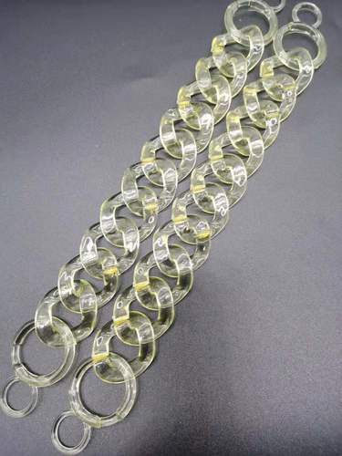Colorful  Women Handbags Accessories Twisted Chains Belt DIY Transparent Clear Acrylic Plastic Party Clutch Purse Chain 