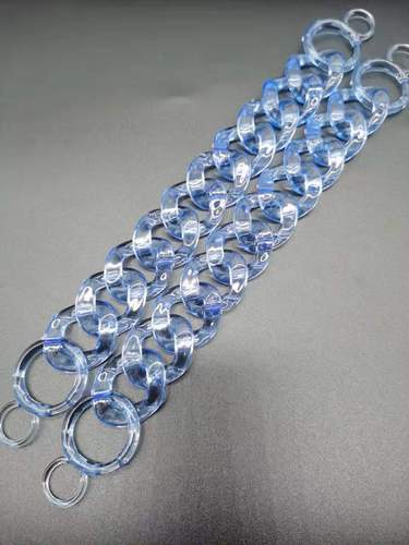 Colorful  Women Handbags Accessories Twisted Chains Belt DIY Transparent Clear Acrylic Plastic Party Clutch Purse Chain 