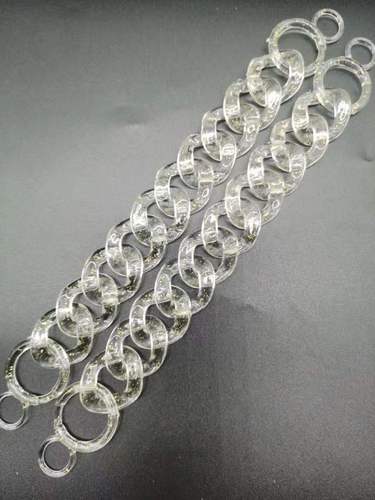 Colorful  Women Handbags Accessories Twisted Chains Belt DIY Transparent Clear Acrylic Plastic Party Clutch Purse Chain 