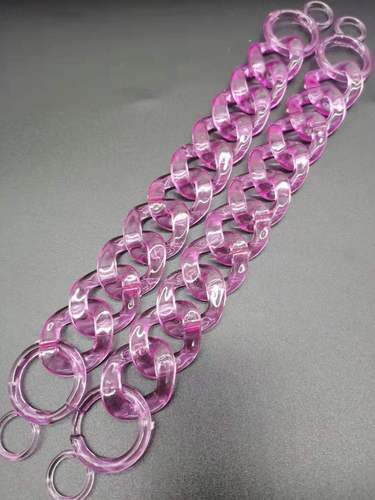 Colorful  Women Handbags Accessories Twisted Chains Belt DIY Transparent Clear Acrylic Plastic Party Clutch Purse Chain 