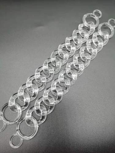 Colorful  Women Handbags Accessories Twisted Chains Belt DIY Transparent Clear Acrylic Plastic Party Clutch Purse Chain 