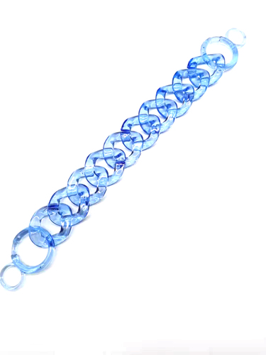 Colorful  Women Handbags Accessories Twisted Chains Belt DIY Transparent Clear Acrylic Plastic Party Clutch Purse Chain 