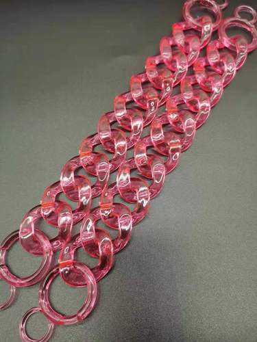 Colorful  Women Handbags Accessories Twisted Chains Belt DIY Transparent Clear Acrylic Plastic Party Clutch Purse Chain 