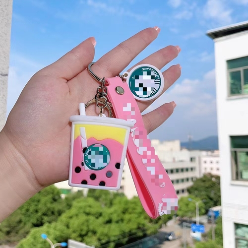 Soft Rubber PVC Cartoon Luxury Designer Tumbler Zombie Buck's Mini Coffee Cup Boba Key chains Accessories For Women Bag 
