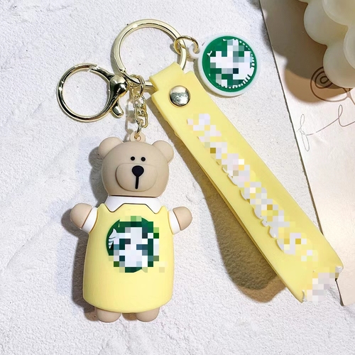 Soft Rubber PVC Cartoon Luxury Designer Tumbler Zombie Buck's Mini Coffee Cup Boba Key chains Accessories For Women Bag 
