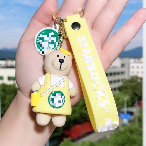 Soft Rubber PVC Cartoon Luxury Designer Tumbler Zombie Buck's Mini Coffee Cup Boba Key chains Accessories For Women Bag 