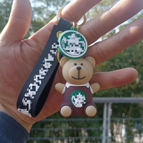 Soft Rubber PVC Cartoon Luxury Designer Tumbler Zombie Buck's Mini Coffee Cup Boba Key chains Accessories For Women Bag 