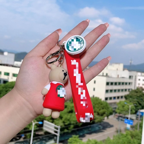 Soft Rubber PVC Cartoon Luxury Designer Tumbler Zombie Buck's Mini Coffee Cup Boba Key chains Accessories For Women Bag 