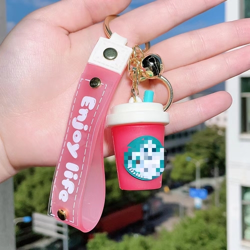 Soft Rubber PVC Cartoon Luxury Designer Tumbler Zombie Buck's Mini Coffee Cup Boba Key chains Accessories For Women Bag 