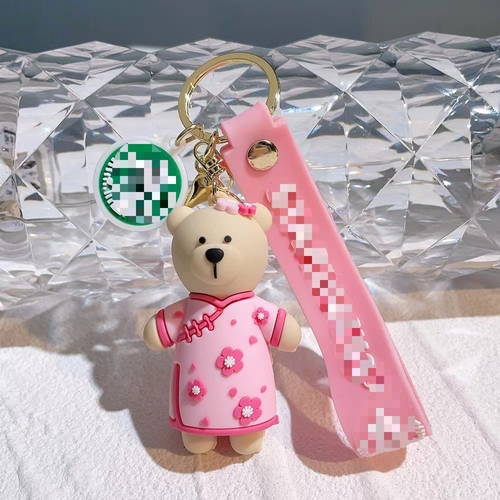Soft Rubber PVC Cartoon Luxury Designer Tumbler Zombie Buck's Mini Coffee Cup Boba Key chains Accessories For Women Bag 