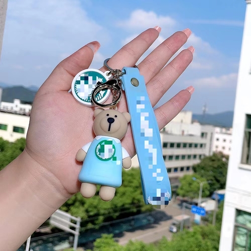 Soft Rubber PVC Cartoon Luxury Designer Tumbler Zombie Buck's Mini Coffee Cup Boba Key chains Accessories For Women Bag 
