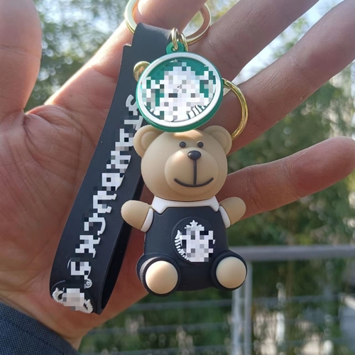 Soft Rubber PVC Cartoon Luxury Designer Tumbler Zombie Buck's Mini Coffee Cup Boba Key chains Accessories For Women Bag 