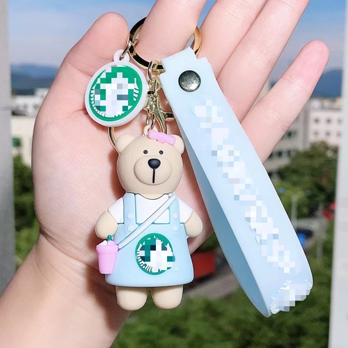 Soft Rubber PVC Cartoon Luxury Designer Tumbler Zombie Buck's Mini Coffee Cup Boba Key chains Accessories For Women Bag 
