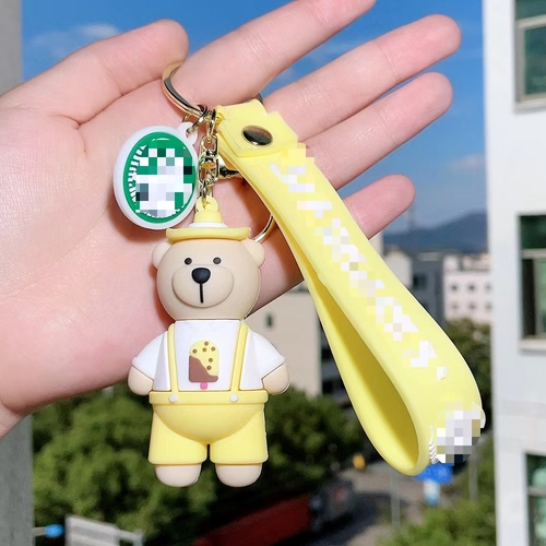 Soft Rubber PVC Cartoon Luxury Designer Tumbler Zombie Buck's Mini Coffee Cup Boba Key chains Accessories For Women Bag 