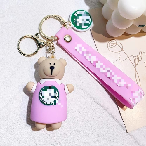Soft Rubber PVC Cartoon Luxury Designer Tumbler Zombie Buck's Mini Coffee Cup Boba Key chains Accessories For Women Bag 