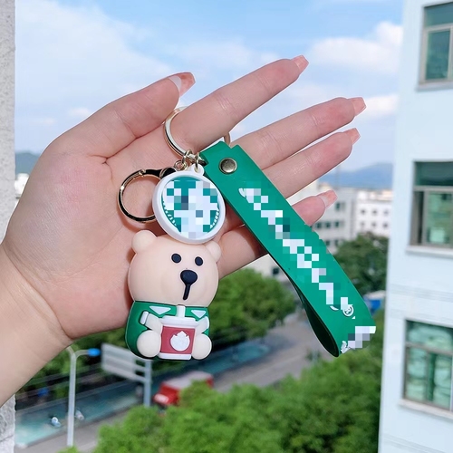 Soft Rubber PVC Cartoon Luxury Designer Tumbler Zombie Buck's Mini Coffee Cup Boba Key chains Accessories For Women Bag 